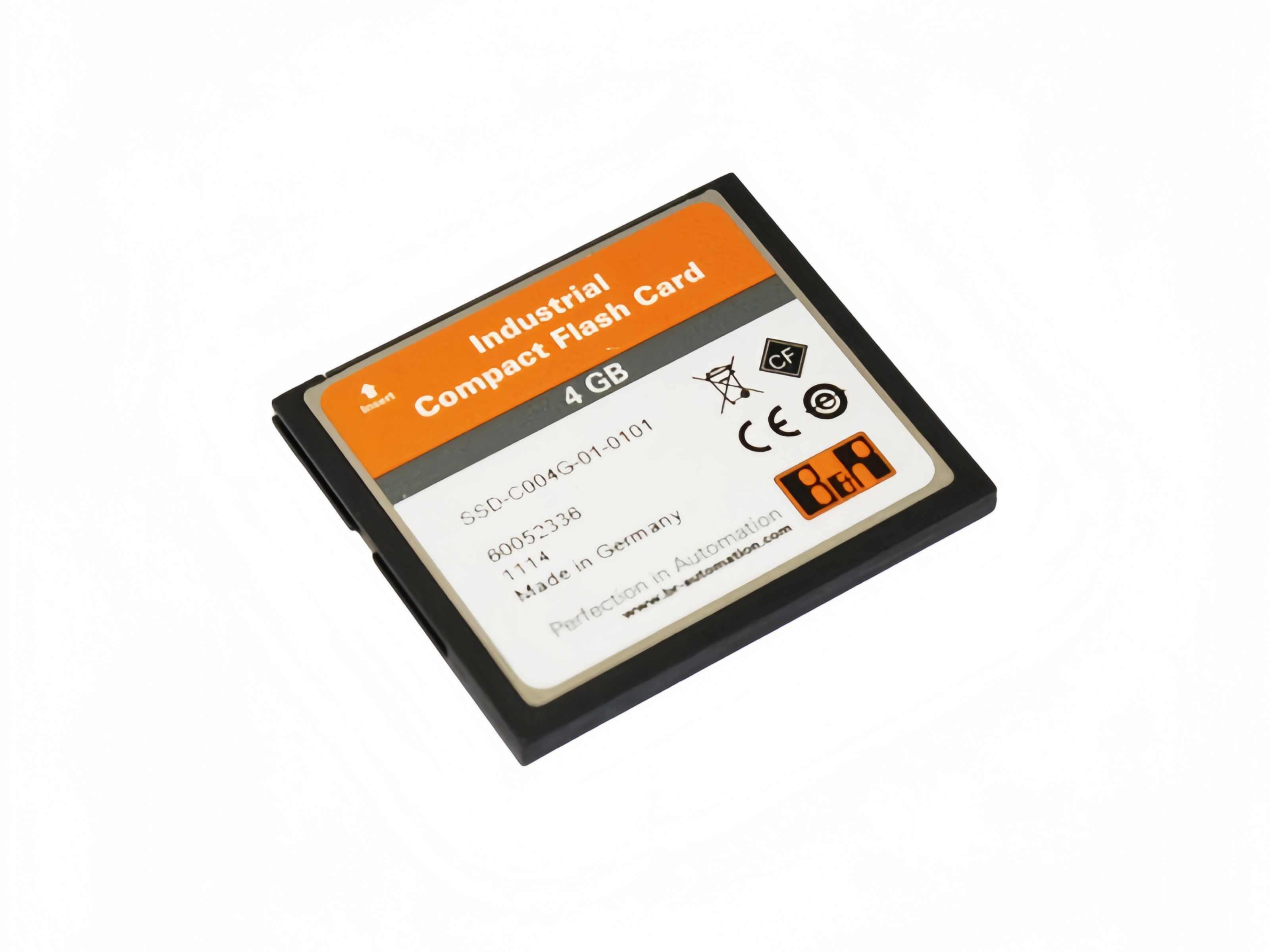 B&R 5CFCRD.4096-04 4 GB SLC CompactFlash card front view
