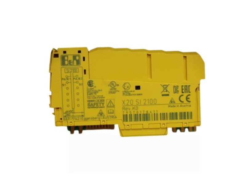 B&R X20SI2100 safe digital input module view 1