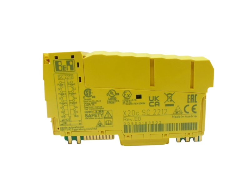 B&R X20cSC2212 coated safe digital mixed I/O module front view