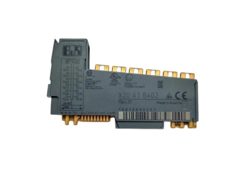 B&R X20AT6402 thermocouple input module front view