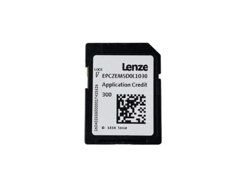 Lenze EPCZEMSD0L1030 Application credit SD card front view